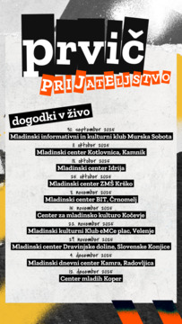 PRVIC PRIJATELJSTVO dogodki v zivo